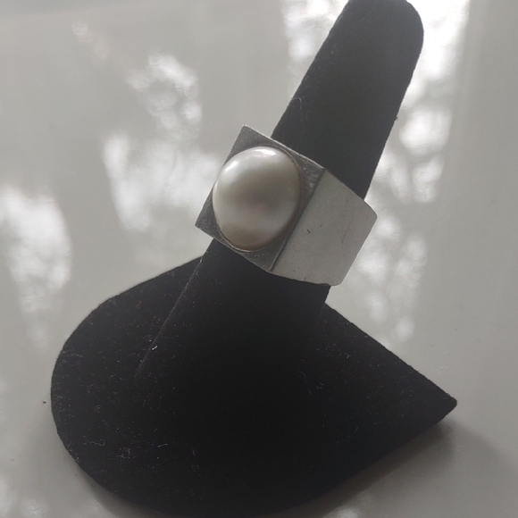 Toni Gard Jewelry - Toni Gard Stainless Steel Pearl Ring Size 7.75